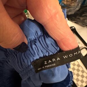Zara Women's Blue single layer skirt